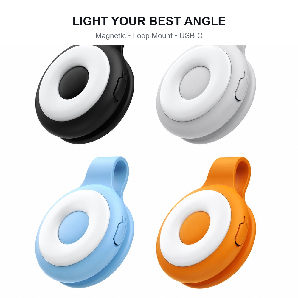 Photography Lighting Set - Tragbares LED-Selfie-Fülllicht mit Magnetclip, 5 Beleuchtungseinstellungen,