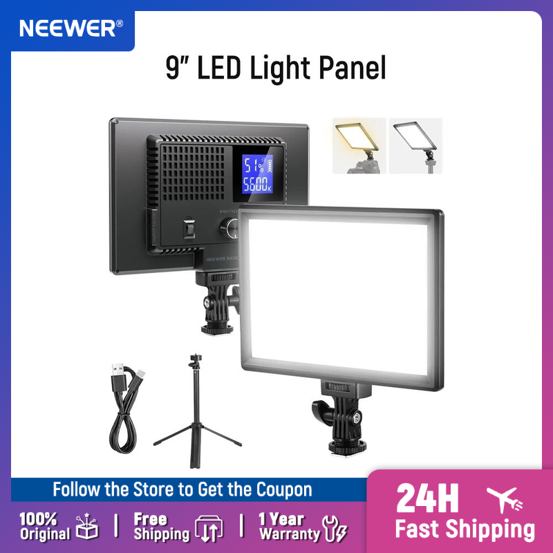 Photography Lighting Kit Neewer - NEEWER Basics 9-Zoll LED-Lichtpanel, 3200-5600K Kantenbeleuchtung