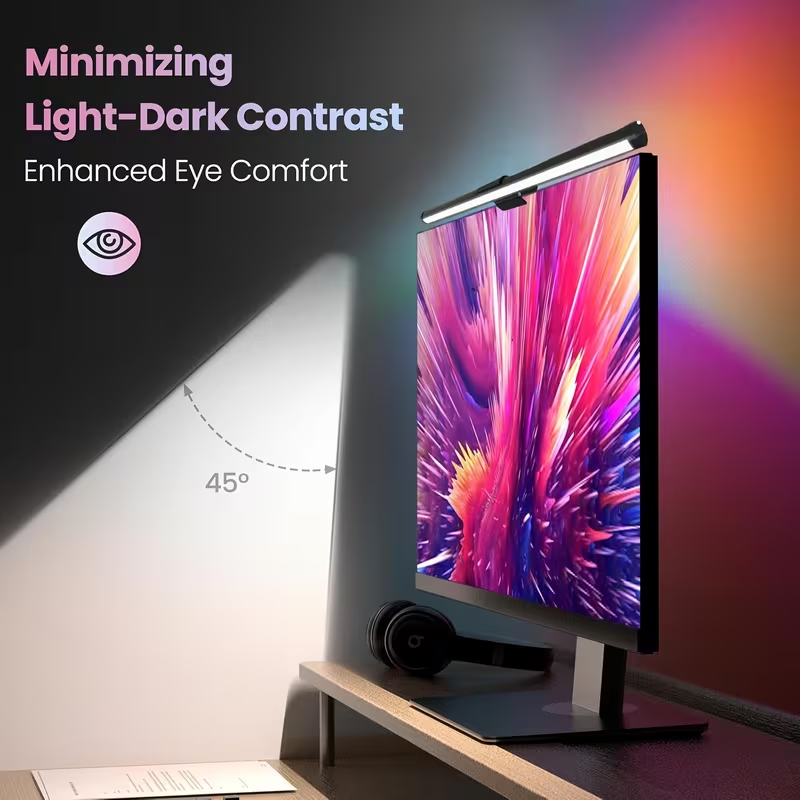 Photography Lighting Game - Monitor-Lichtleiste LED Computerbildschirm-Hängeleuchte RGB Atmosphären-Tischlampe Stufenlos