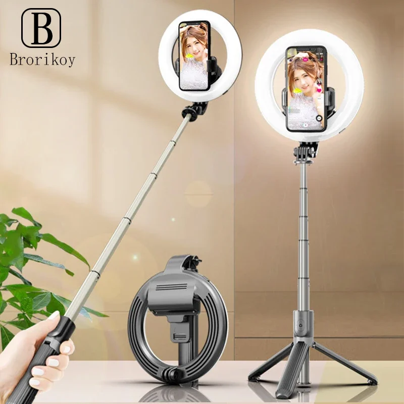 Photography Lighting Stick - 4-in-1 kabelloser Bluetooth-Selfie-Stick, faltbarer Hand-Fernauslöser, LED-Selfie-Stick,