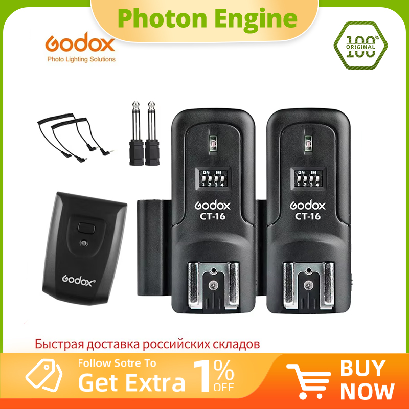 Godox Speedlite Flash - Godox CT-16 16-Kanal Funk-Blitzauslöser Sender und