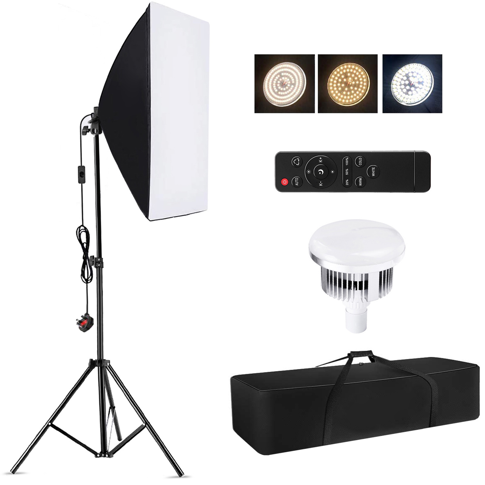 Photography Lighting Set - Camnoon Studio Fotografie-Lichtset Softbox-Beleuchtungsset mit 85W