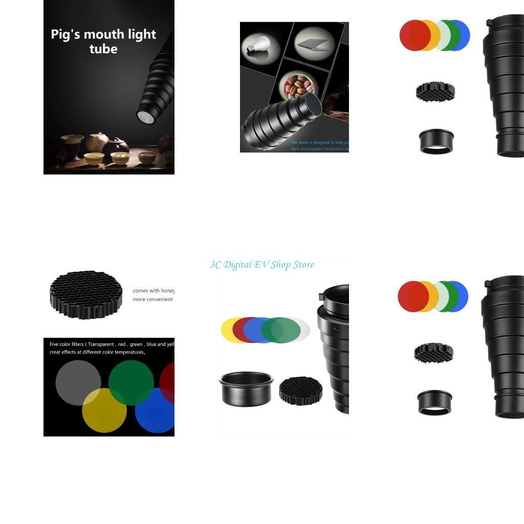 Photography Using Lighting - E74D 1Set Fotografie-Snoot-Set verbessert die Lichtfokussierung