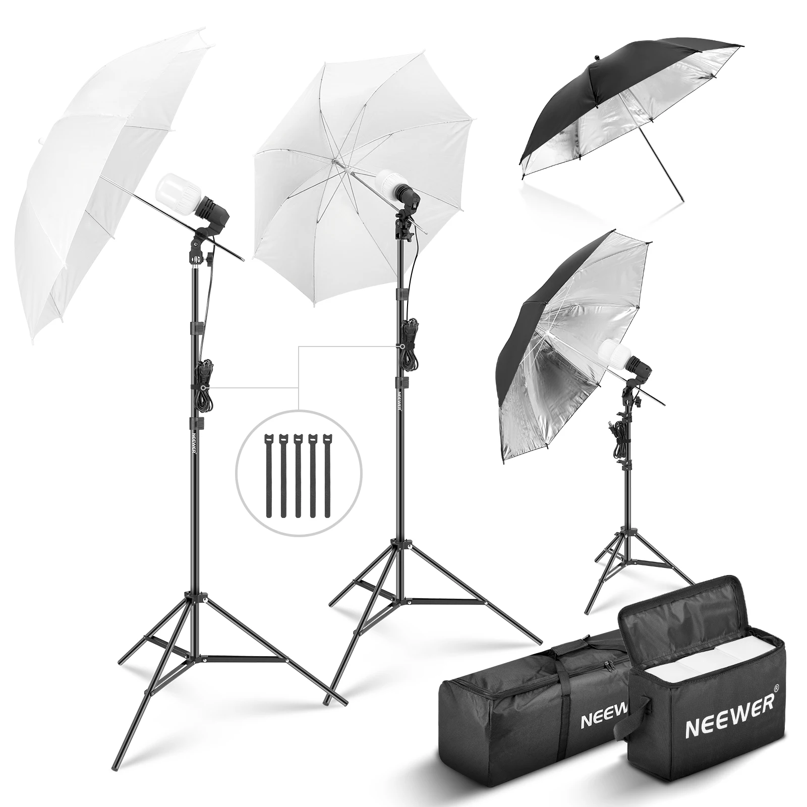 Photography Lighting Kit Neewer - NEEWER 600W Fotografie-Beleuchtungsset, Glühlampen-Äquivalent Studio-Kit mit