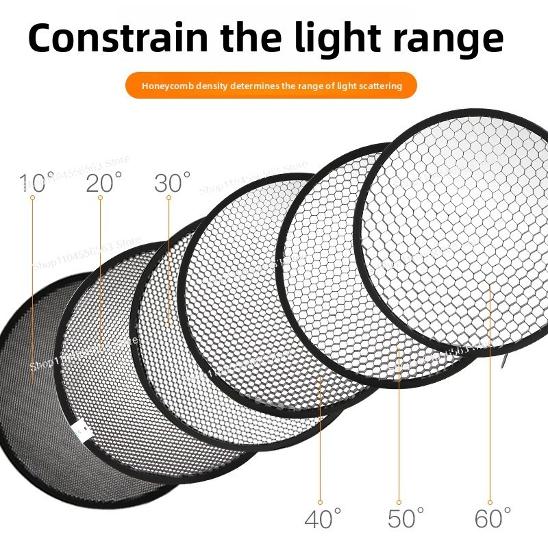 Photography Lighting Modifiers - Standard-Wabengitter - Bowens Mount Blitzlicht-Modifikator für