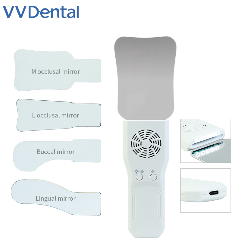 Photography Lighting Set - VVDental Dental Anti-Fog-Spiegel-Set, beschlagfreie Intraoralfotografie, Edelstahlspiegel
