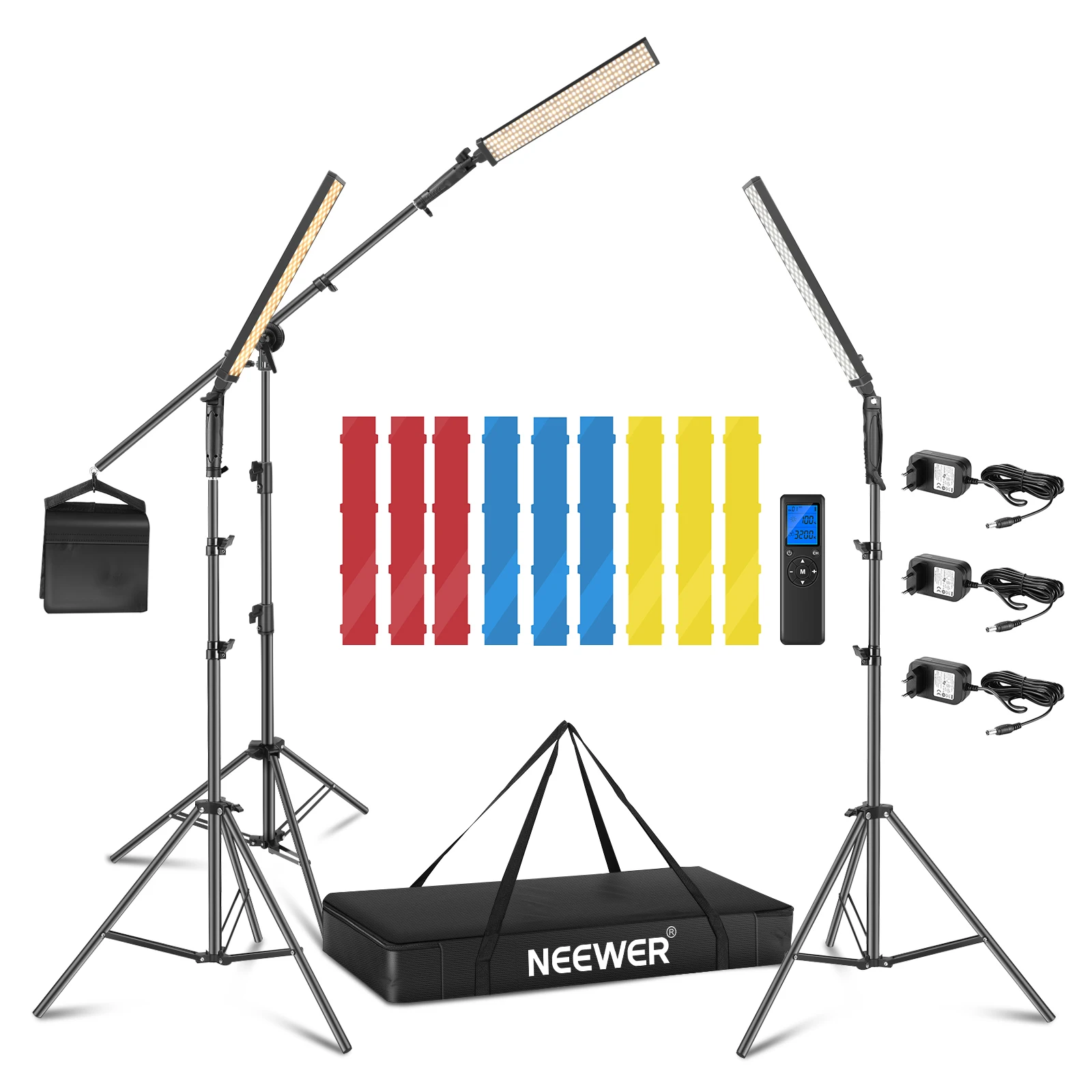 Photography Lighting Kit Neewer - Neewer 3er-Pack 2,4 GHz LED-Lichtstäbe Fotografie-Beleuchtungsset
