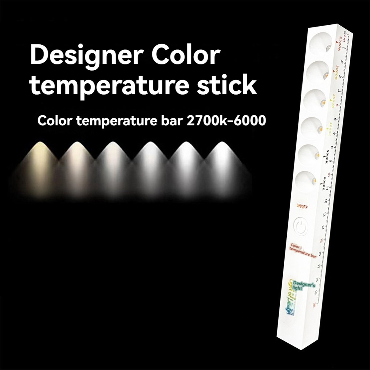 Photography Lighting Stick - Sep. 6 Modi Farbtemperatur-Lampenstick, wiederaufladbar, 2700