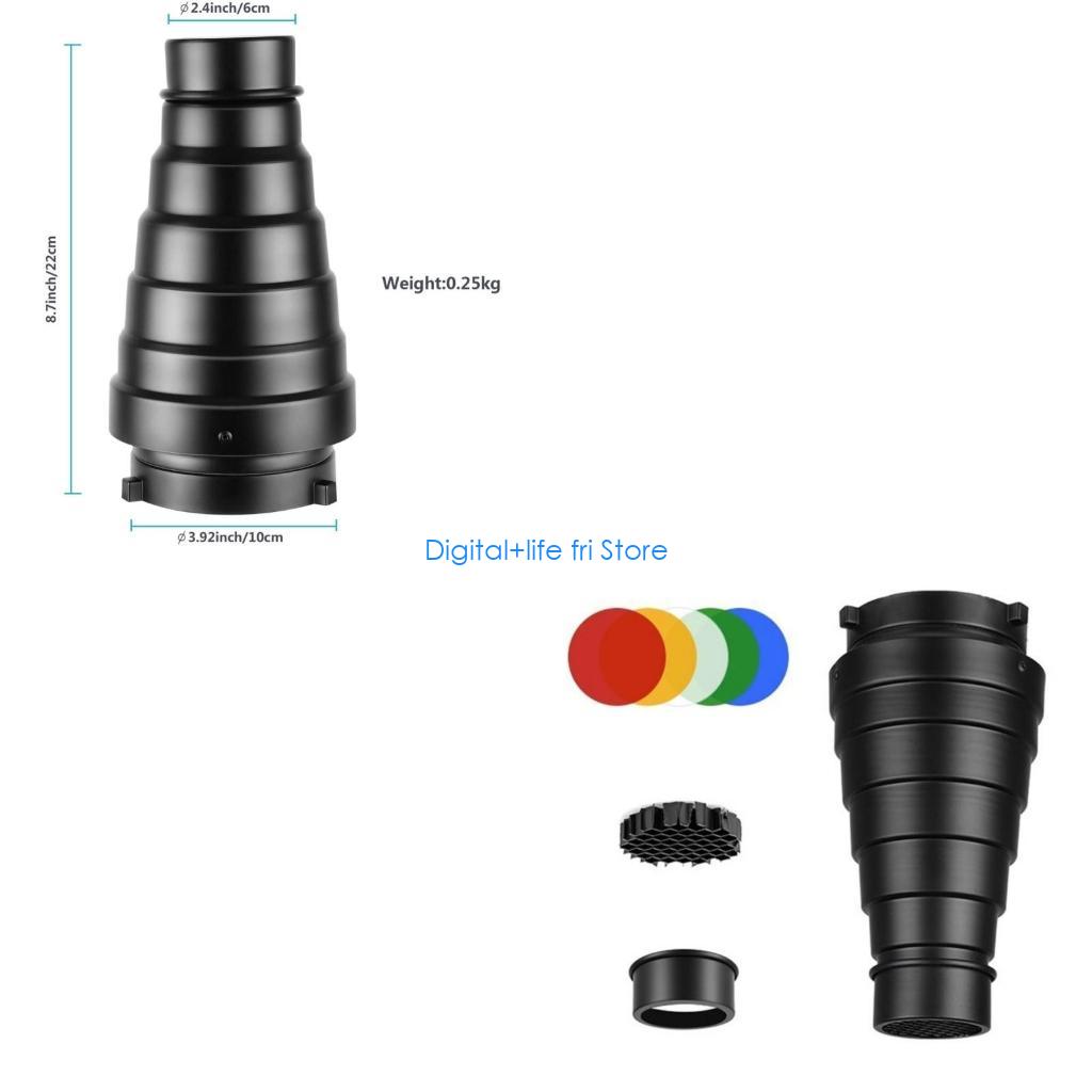 Photography Lighting Modifiers - E06D Photography Metal Snoot für Bowens