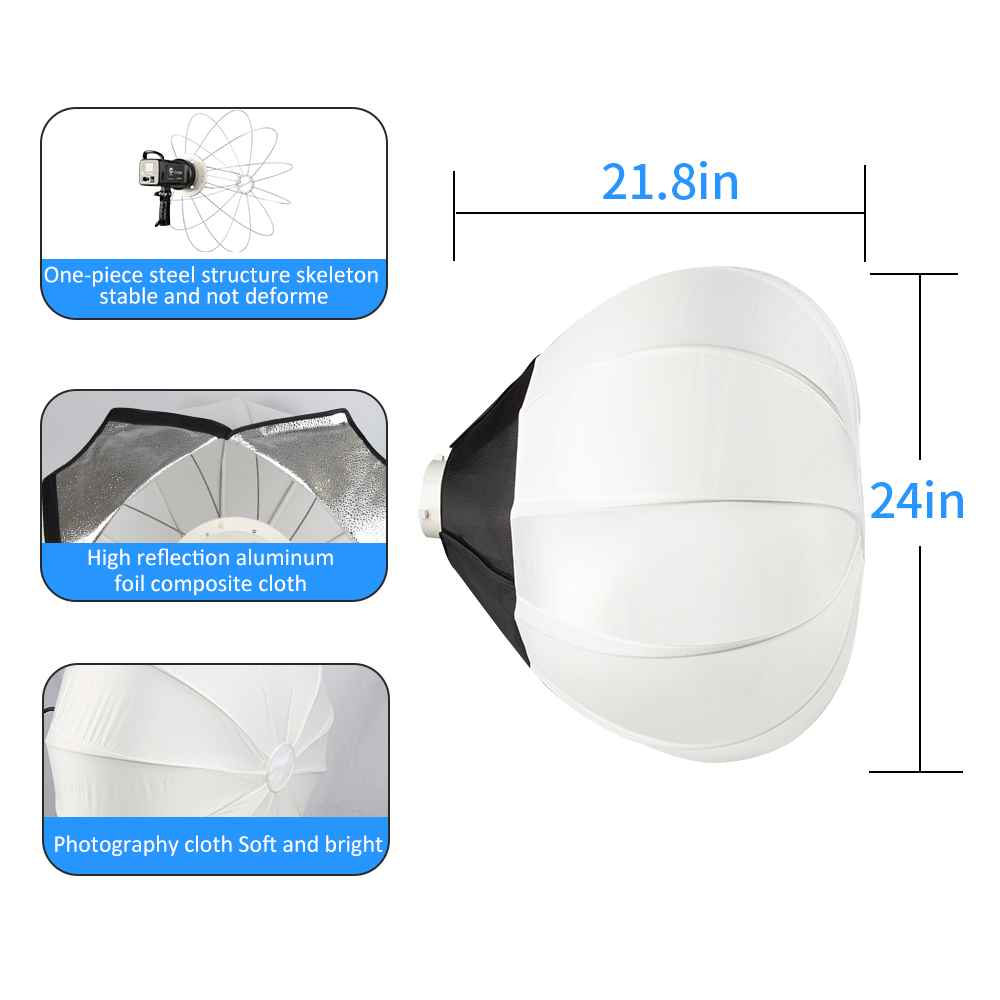 Globe Modifier Round - 65cm Globe Lantern Softbox mit Bowens-