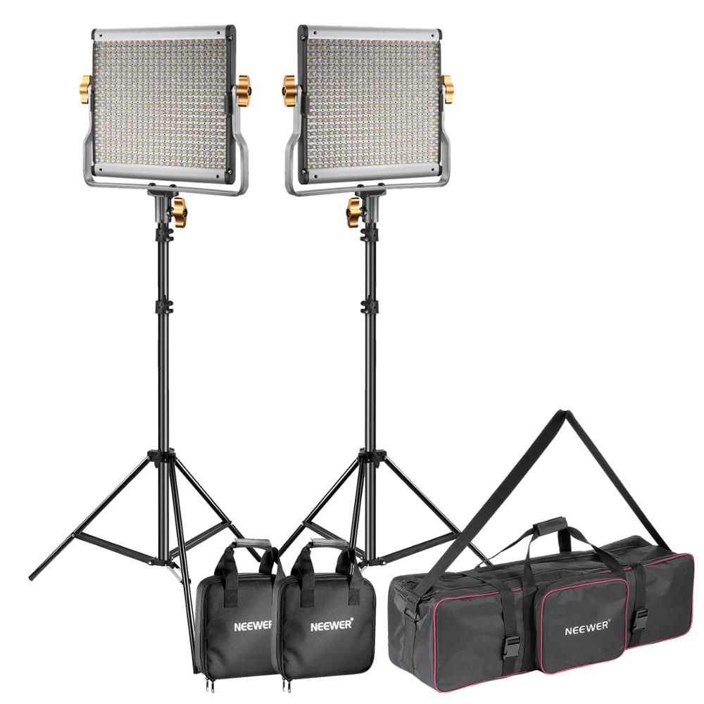 Photography Lighting Kit Neewer - Neewer 2er-Pack dimmbares, zweifarbiges 480-LED-Videolicht und