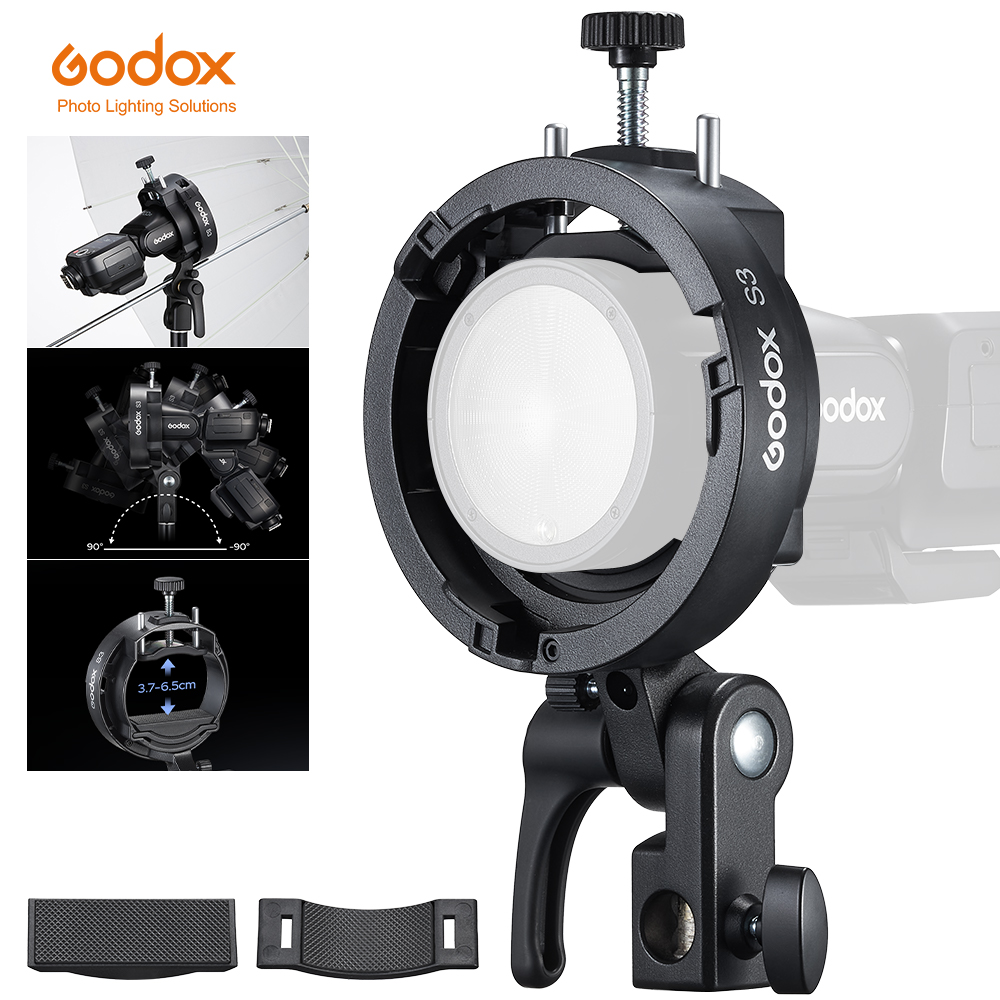 Godox Speedlite Flash - GODOX S3 Blitzhalterung Speedlite-Halterung mit Bowens-Anschluss