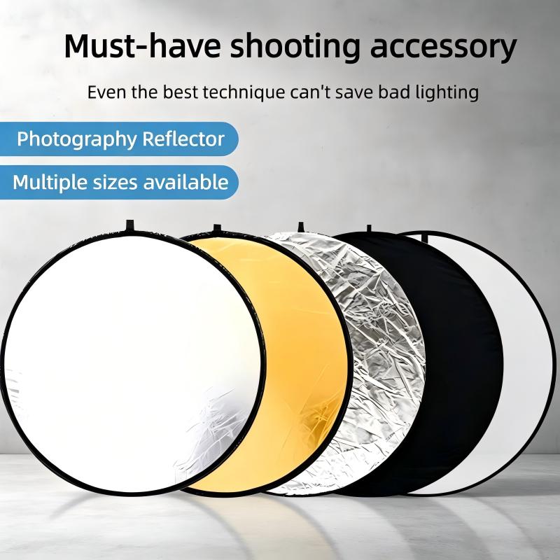 Photography Lighting Kit Portable - 2-in-1 Doppelseitiger Gold-Silber-Reflektor Tragbares Faltbares Lichtpanel
