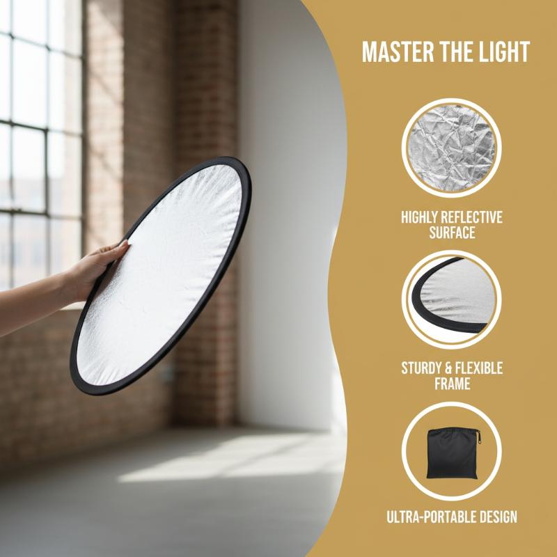 Photography Using Lighting - 5-in-1 Runder Fotoreflektor, Zusammenklappbarer Lichtdiffusor für