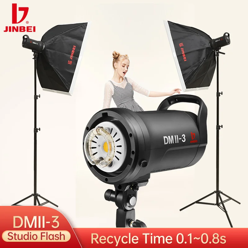 JINBEI DMII-3 Studioblitz 300W – Photography Lighting Kit Portable Bewertung und Preis